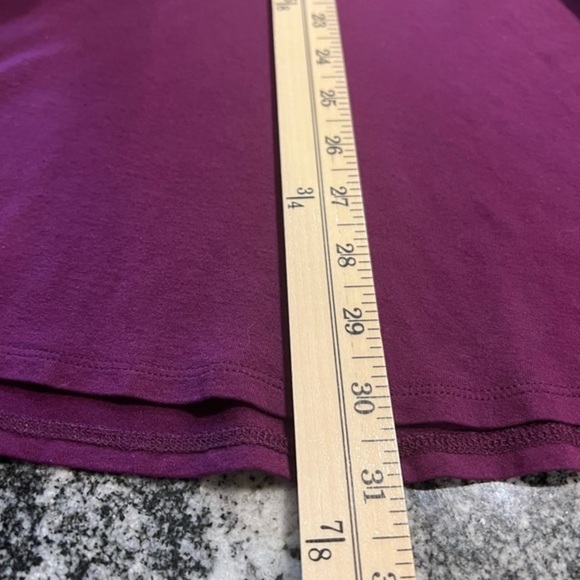 J Jill Low Cut Plum Long Sleeve Top - Picture 8 of 15